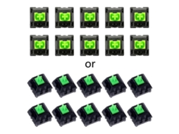 Lurelia Conjunto De 10 Switches Razer Verdes De 3 Pinos Para Teclado Blackwidow Essential