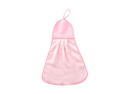 Baok-toalha De Mão De Fleece Coral Suspensa Doce E Linda, Absorvente, Para Banheiro E Cozinha, Duster Wiper (rosa)