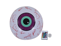 Ats adorno Hinchable de Ojo Led para Halloween de Pvc, Jardín Exterior Con Control Remoto, Ojo Morado