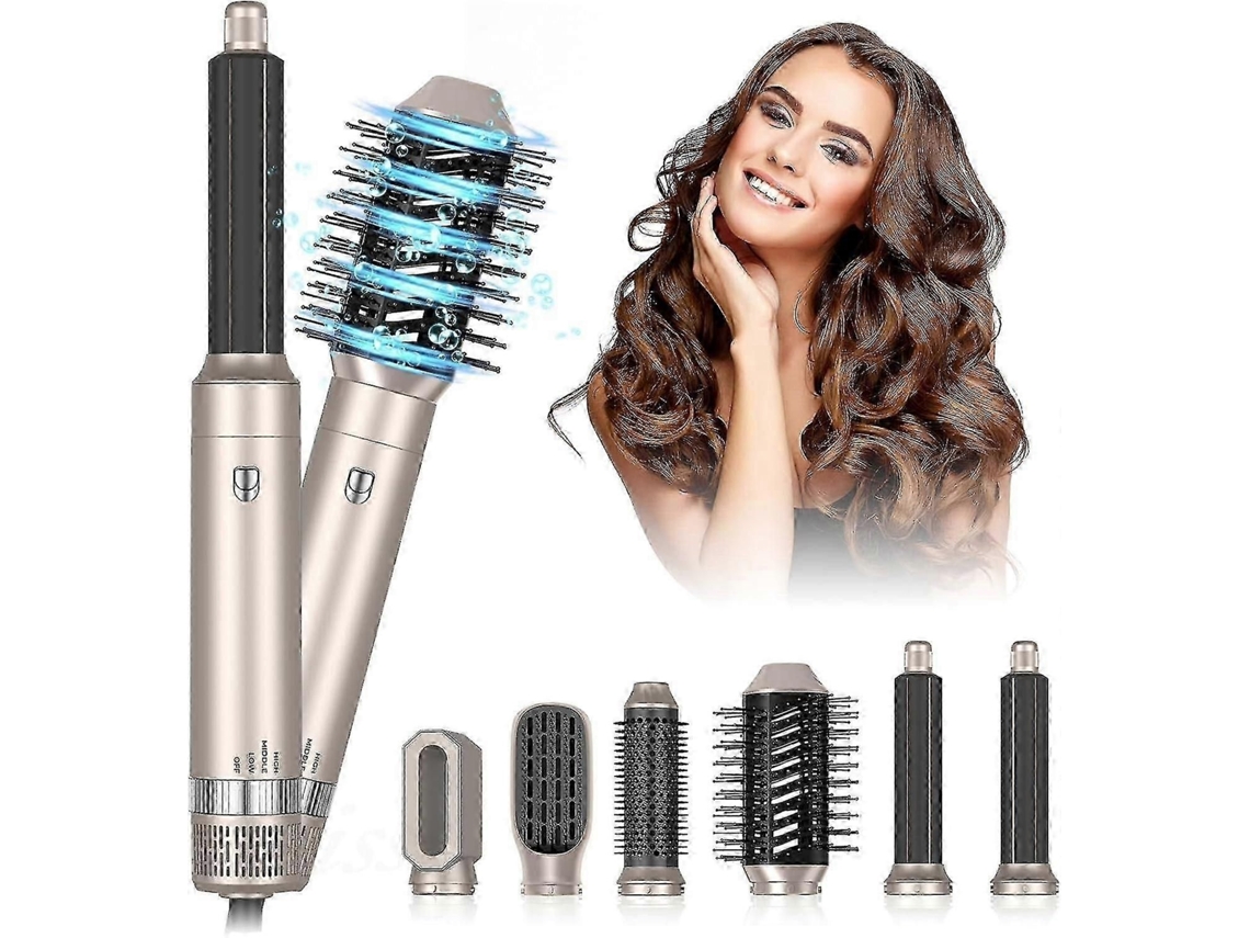 Escova Secadora De Cabelo Elétrica 6 Em 1 Com Função De Secagem Rápida E Modelagem De Cachos - Elysve