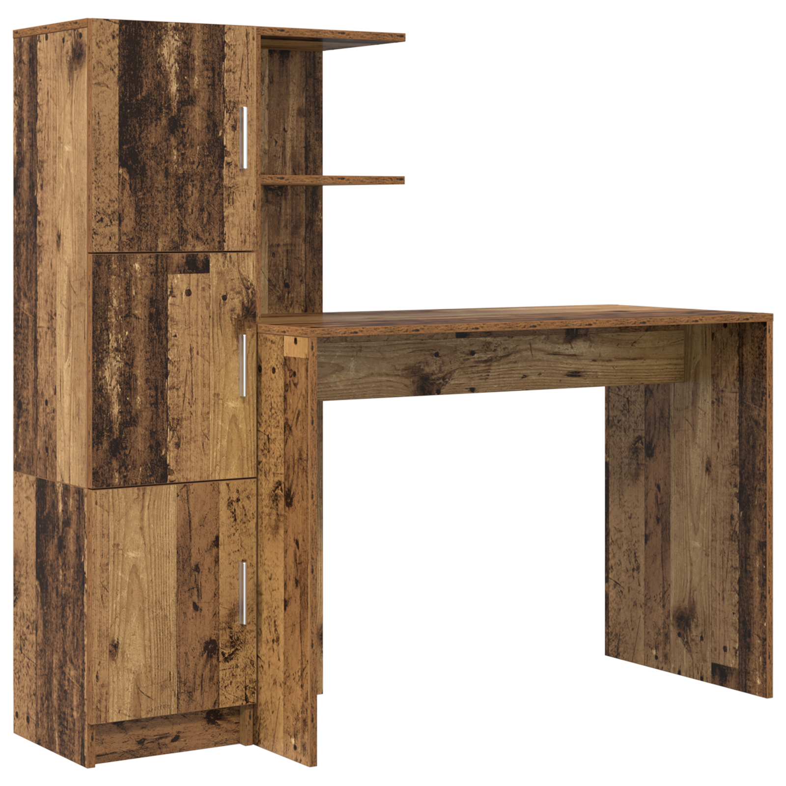 Conjunto 2 Mesa De Casa Vidaxl Castanho Derivados De Madeira (133.5 X 50 X 124 Cm)