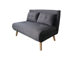 Sofá-Cama de 2 Lugares em Tecido Cinzento Escuro Doris CONCEPT U