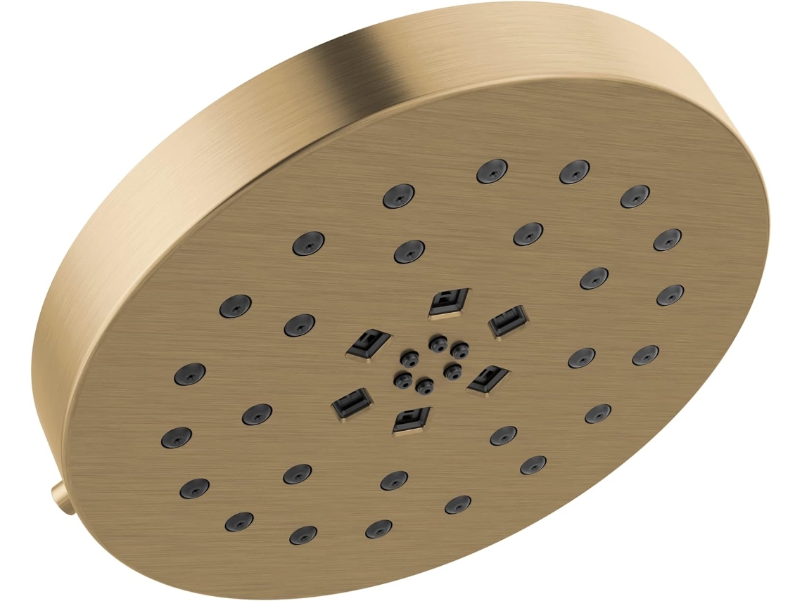 Chuveiro Universal 52488-cz-pr Em Bronze Champanhe Com Acabamento Lumicoat, 7 Configurações.