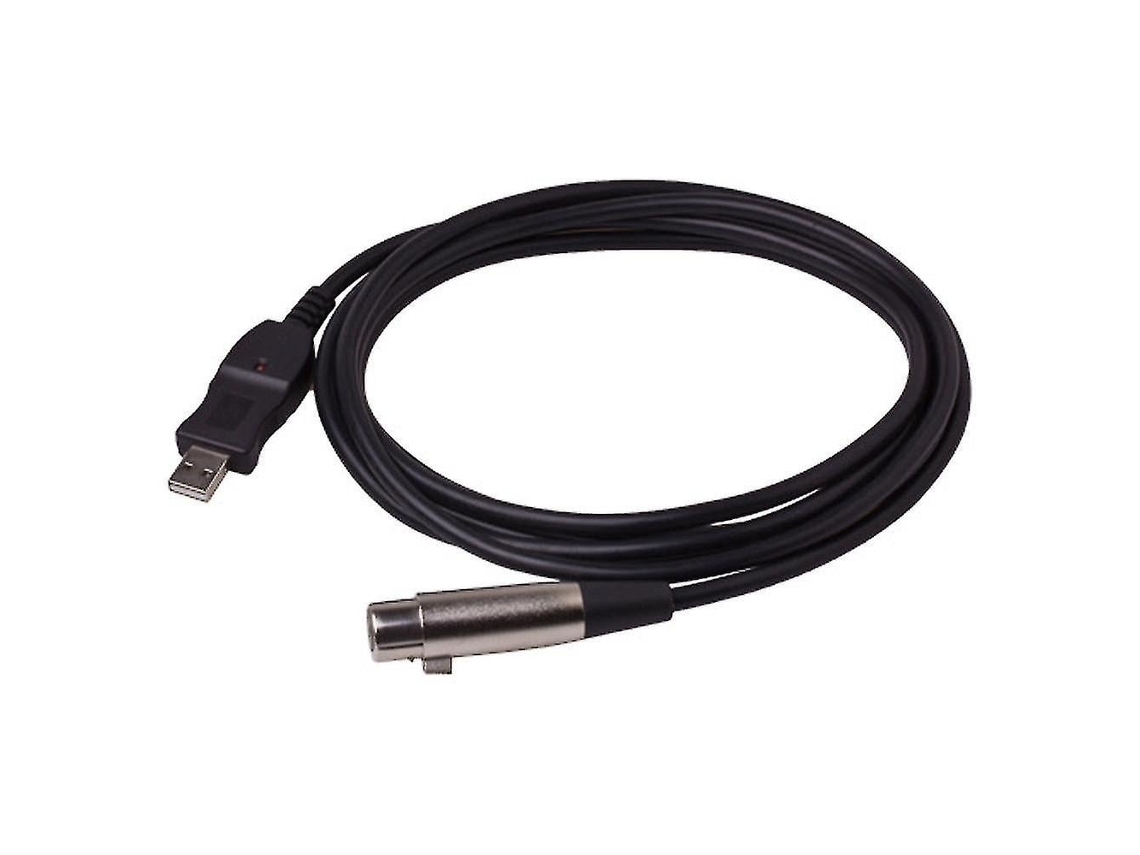 Cabo Lurelia USB-C XLR macho/fêmea de 3m, para microfones, mesas de mixagem, amplificadores e colunas ativas.