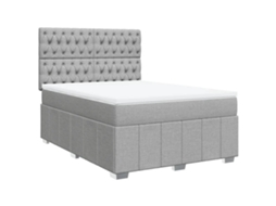 Box Spring Bed, Box Spring Beds Vidaxl Cinzeto Tecido (140 X 190 Cm)