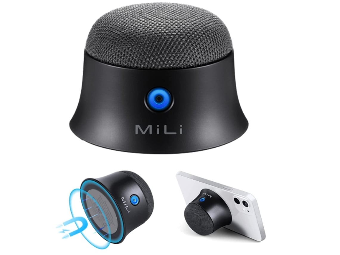 Caixa de som magnética Bluetooth pequena compatível com Magsafe Speaker para iPhone 12/13, preta, Chennnls
