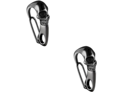 Conjunto De 2 Chaveiros Com Caveira Para Homens, Mosquetões Resistentes, Acessórios Para Chaveiro De Carro, Em Aço Inoxidável. Gokoco