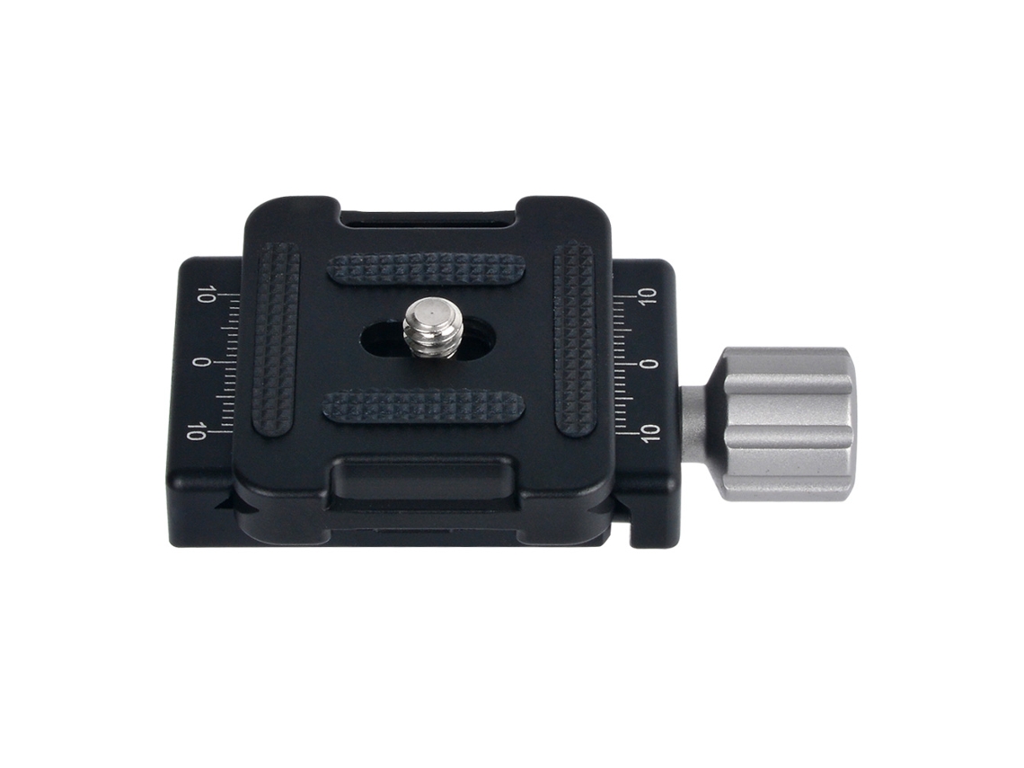 Placa de liberação rápida Andoer DC-34 com adaptador de parafuso 1/4 '' para padrão Arca-Swiss como tripe head