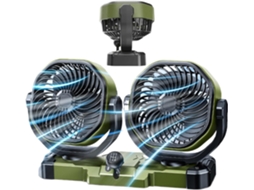 Ventilador Genérico Para Carro, 2 Velocidades, Silencioso, Rotação De 360°