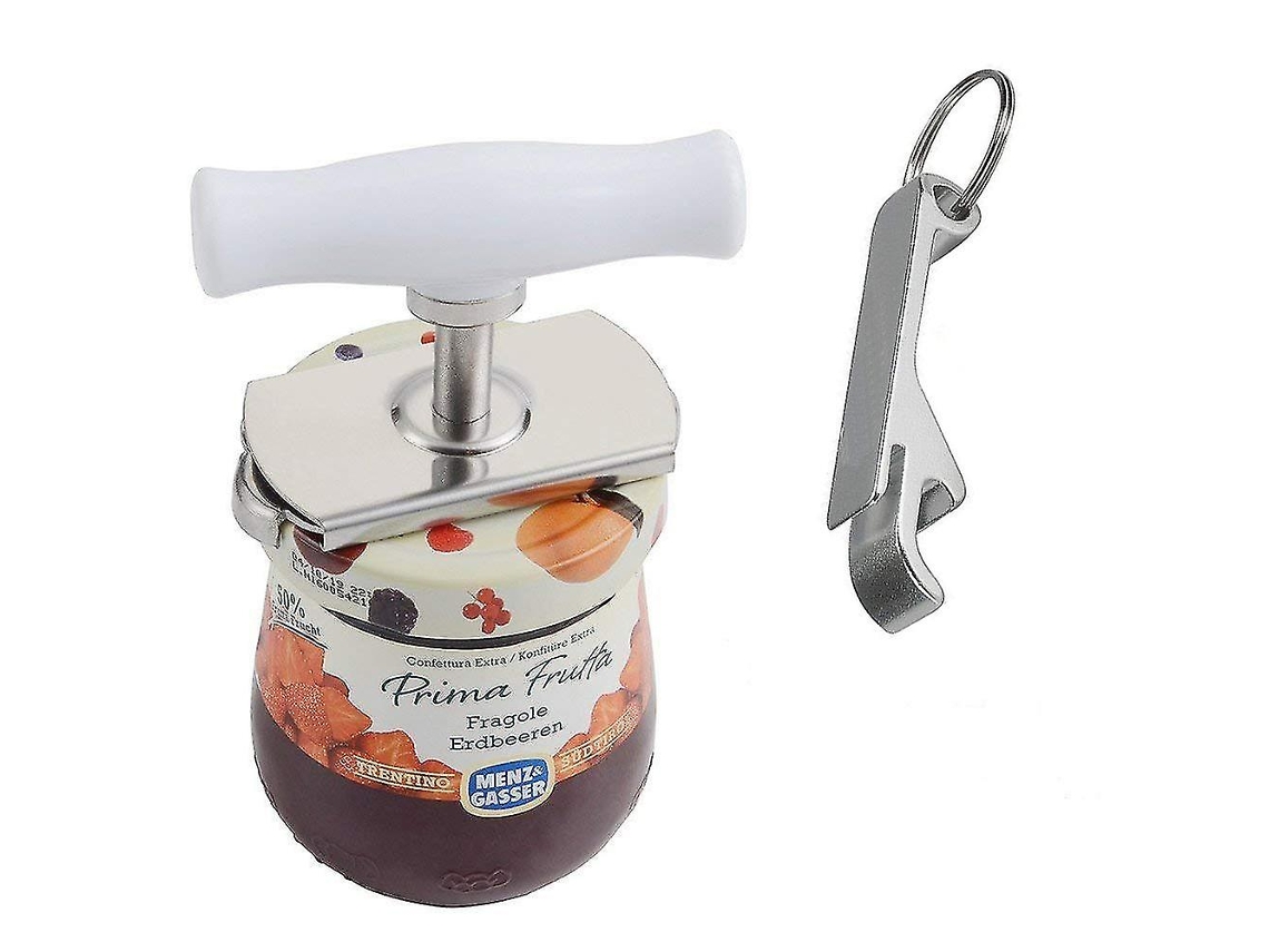Abretapas de aço inox para artrite, abre tampões com facilidade, portátil, como chaveiro | S/MARCA
