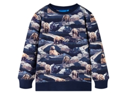 Sweatshirt Para Criança Azul-marinho 140
