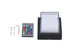 Lustre de Parede Externo Rgb Led 5w Controle Remoto À Prova D'água Moderno Luz Quente | S/MARCA