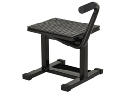 Suporte De Aço Para Motocicleta, Capacidade Máxima De 150 Kg, Com Superfície De Borracha E Manivela, 48 X 34 X 43 Cm, Preto.