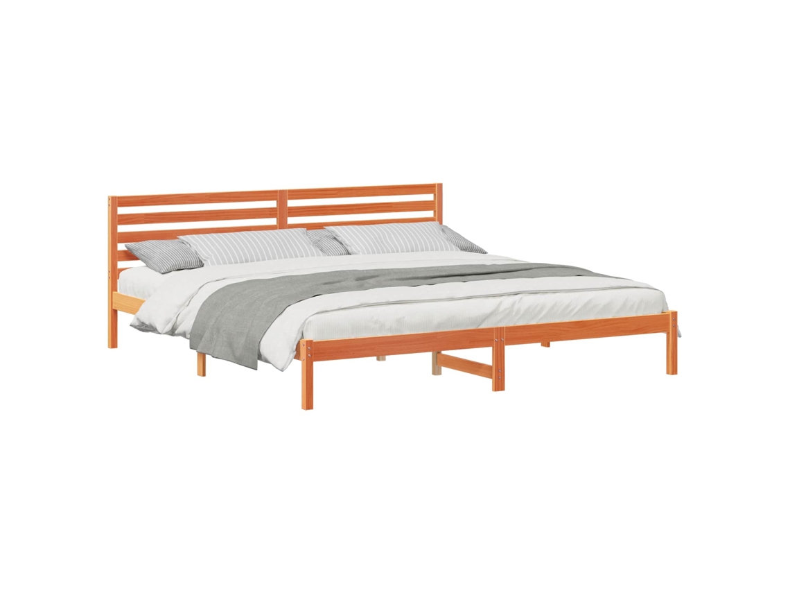 Estrutura da Cama com Cabeceira Marrom Cera MAISON EXCLUSIVE 200x220 cm