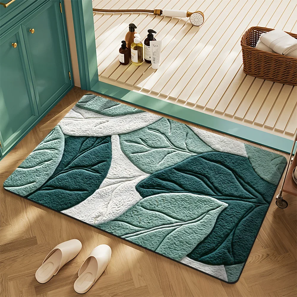 Tapete Absorvente Para Banheiro (estilo 3, 40x60cm), Macio E Confortável, Ideal Para Decoração.