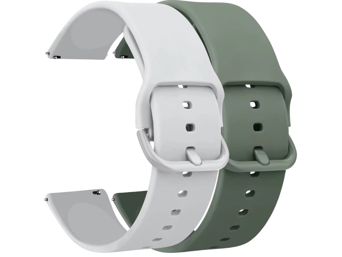 Kit 2 Bracelete Vivatone para Xiaomi Watch S1 Branco e Verde