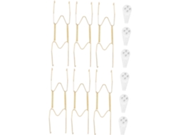Conjunto de 6 Ganchos Aço para Pratos, Sem Marca e Parede Invisíveis Pendurar Decorativos Obras CHABERLU