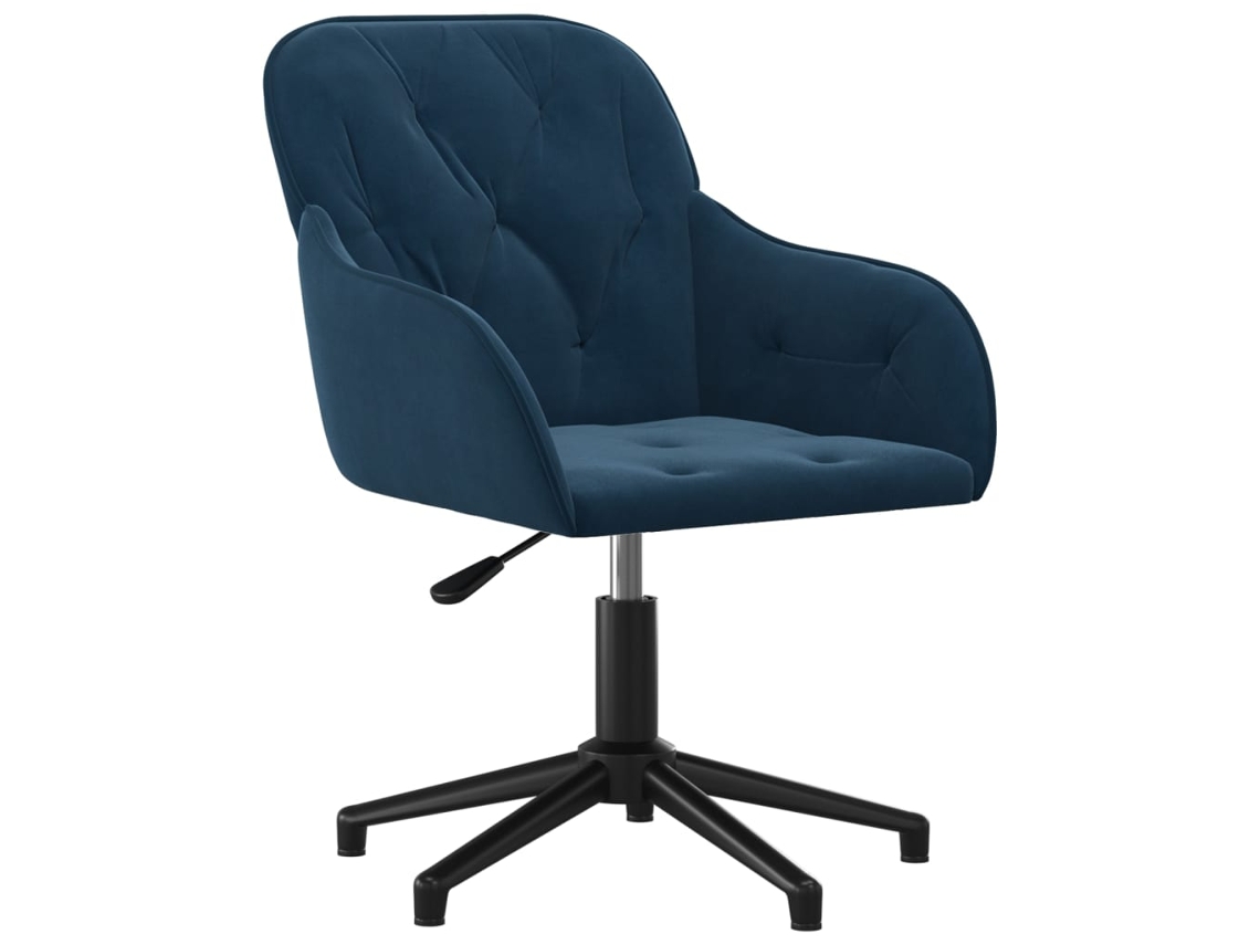 Office Chair, Office Chairs Vidaxl Azul Veludo (n/a)