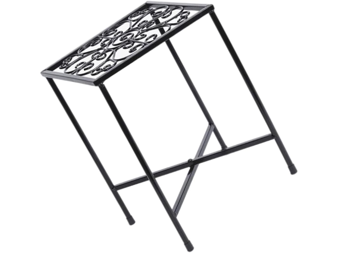 Soporte de hierro negro para macetas, estante de exhibición para bonsáis, soporte decorativo