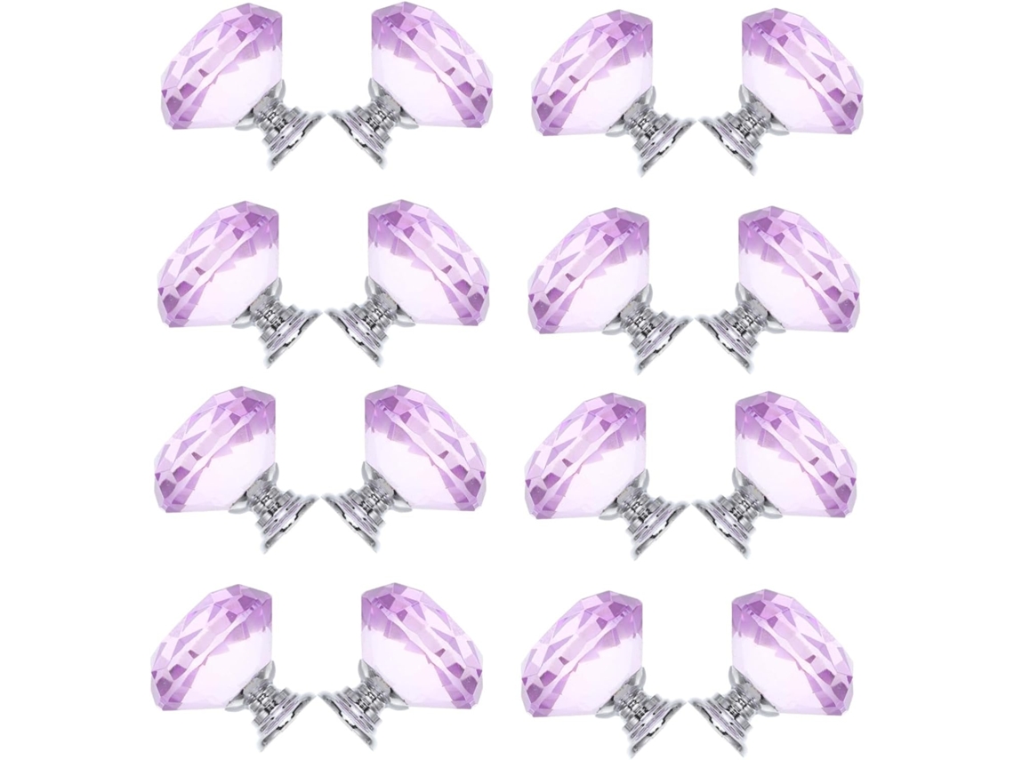 Conjunto De 16 Puxadores Cristal Para Armários E Cômodas