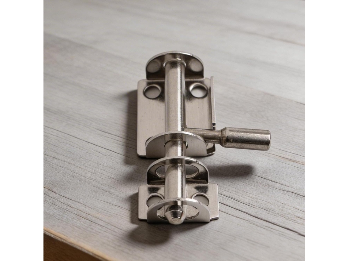 Fechadura Deslizante Com Trinco Porta Em Aço Inoxidável, Ideal Portas De Galpão, Quarto E Banheiro, Com Trava