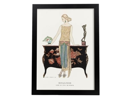 Póster NACNIC Modelo Vintage 060. com As Ilustrações Art Decó de George Barbier