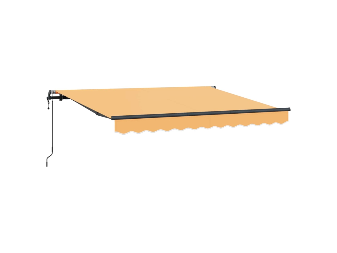 Vidaxl Toldo Retrátil Areia 450 × 300 Cm Tecido E Alumínio