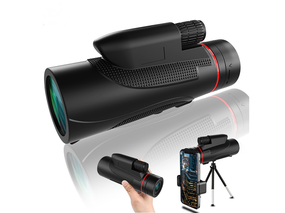 Telescópio Monocular Hd 12x50 Com Adaptador Para Smartphone E Tripé Aquaforge
