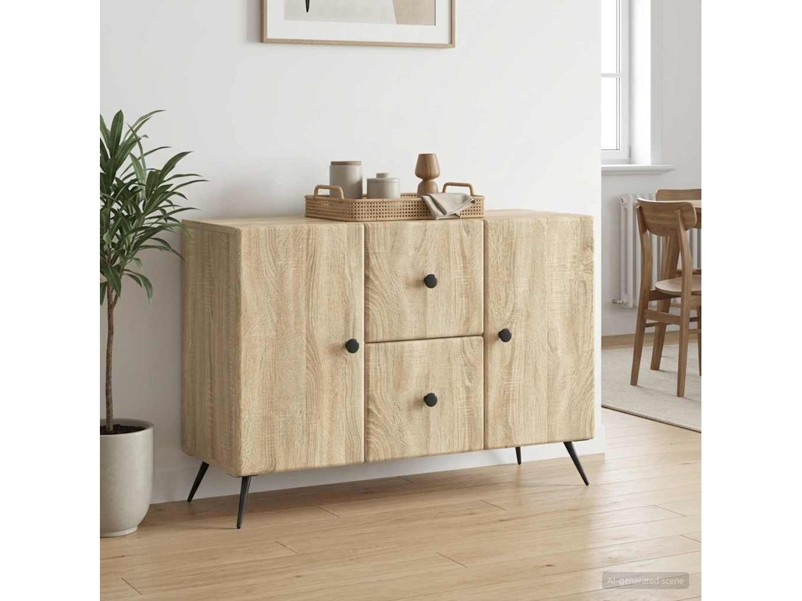 Vidaxl Buffet Carvalho Sonoma 89 X 34,5 X 60 Cm Derivados De Madeira