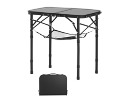 Mesa de Camping Dobrável, Alumínio, Mdf, com Malha, Leve | S/MARCA