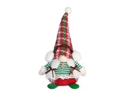 Laxiscreed Boneco De Natal Para Idoso Com Traçado Vermelho E Verde Em Tecido Knitted