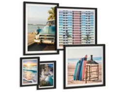 Conjunto De Pinturas Paisagens Praianas Estilosas Espelharte (5 Peças)