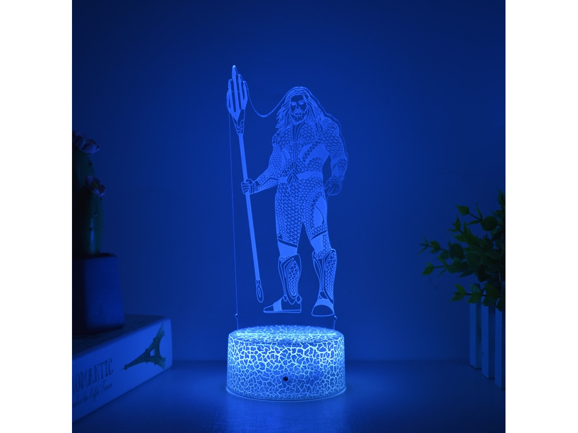 Luminria Noturna 3d Criativa Com Pintura De Luz, Decorao Enfeite Para Crianas, Presente Ideal Para Ovnis, Netuno Branco Aquaforge