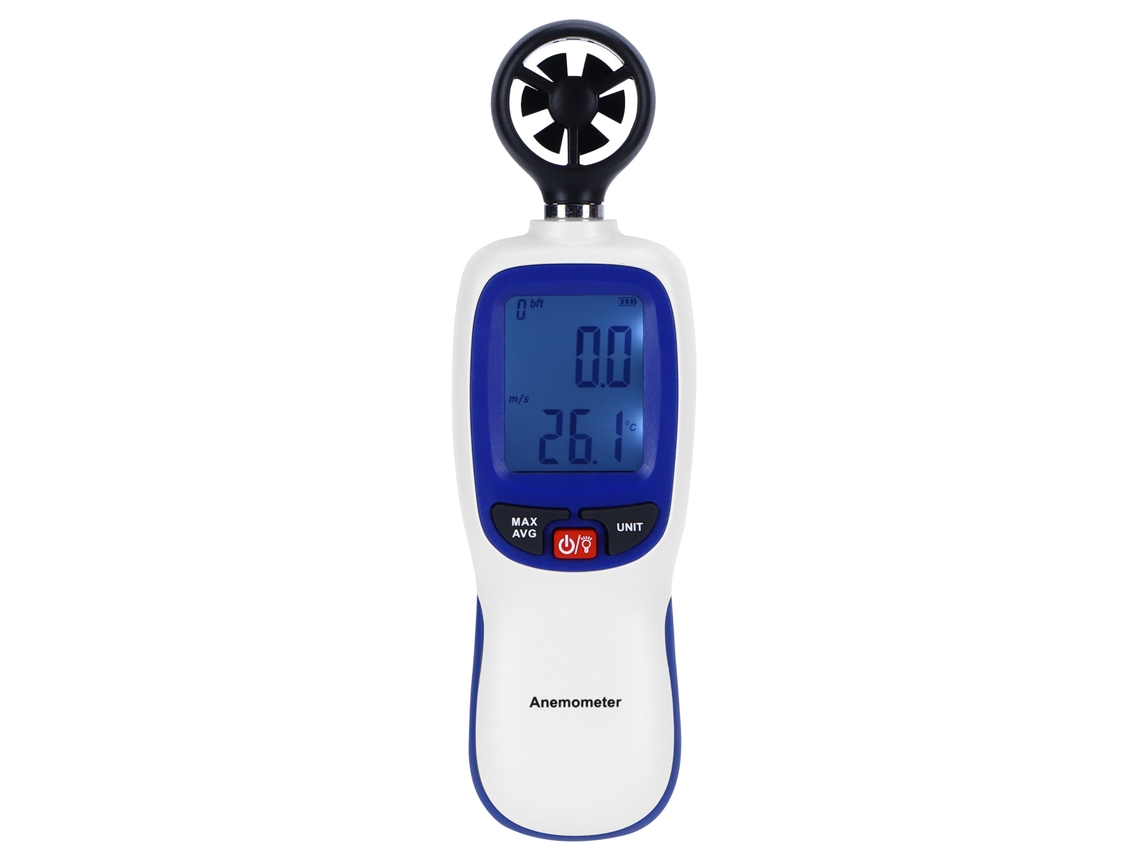 Anemômetro Bluetooth YURU WT82b com armazenamento de dados e iluminação