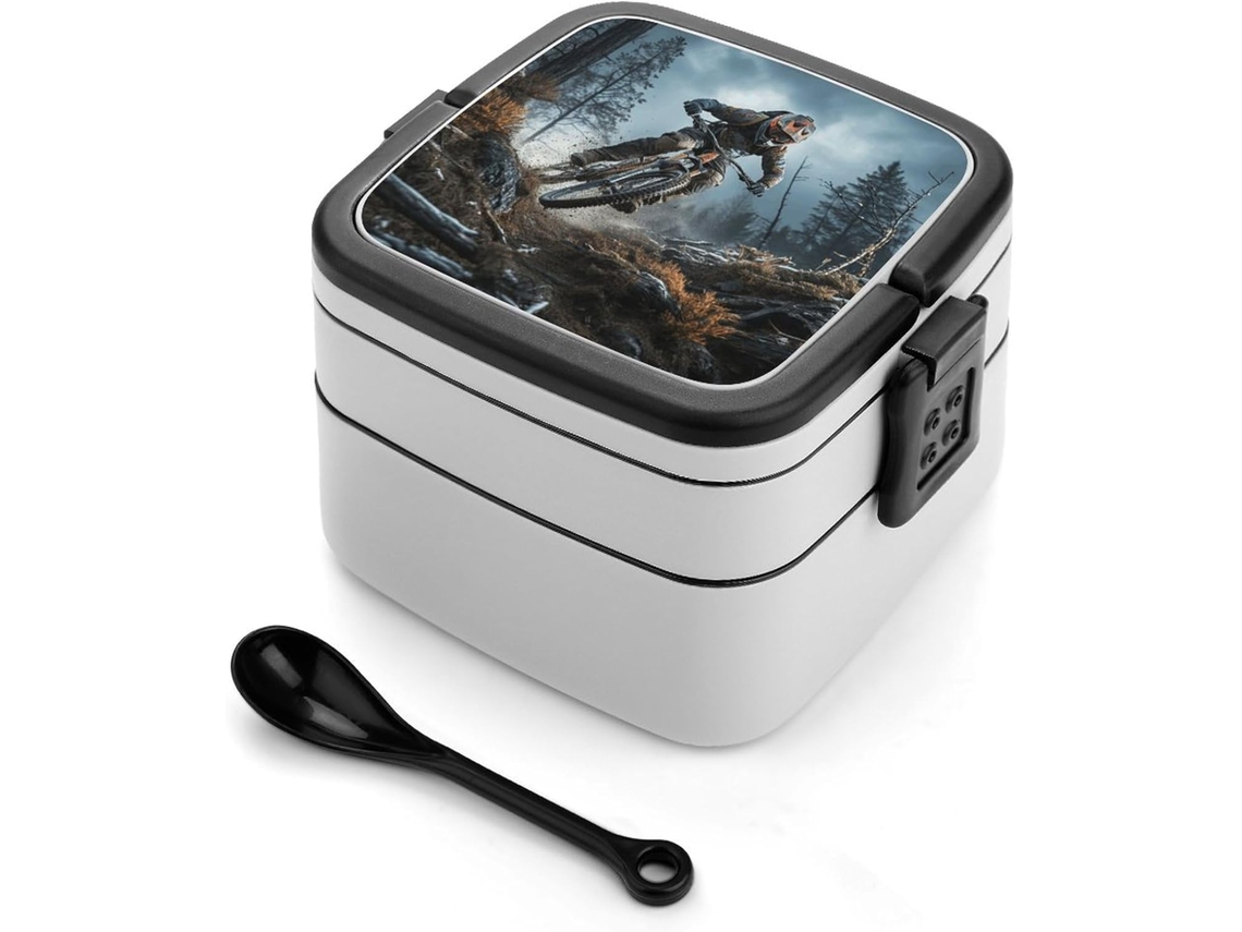 Marmita Bento Para Torneios De Mountain Bike, Empilhável Para Adultos, À Prova De Vazamentos, Com Fecho Hermético