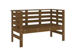 Banco de jardim VIDAXL pinho maciço castanho-mel (111,5x53x71 cm)