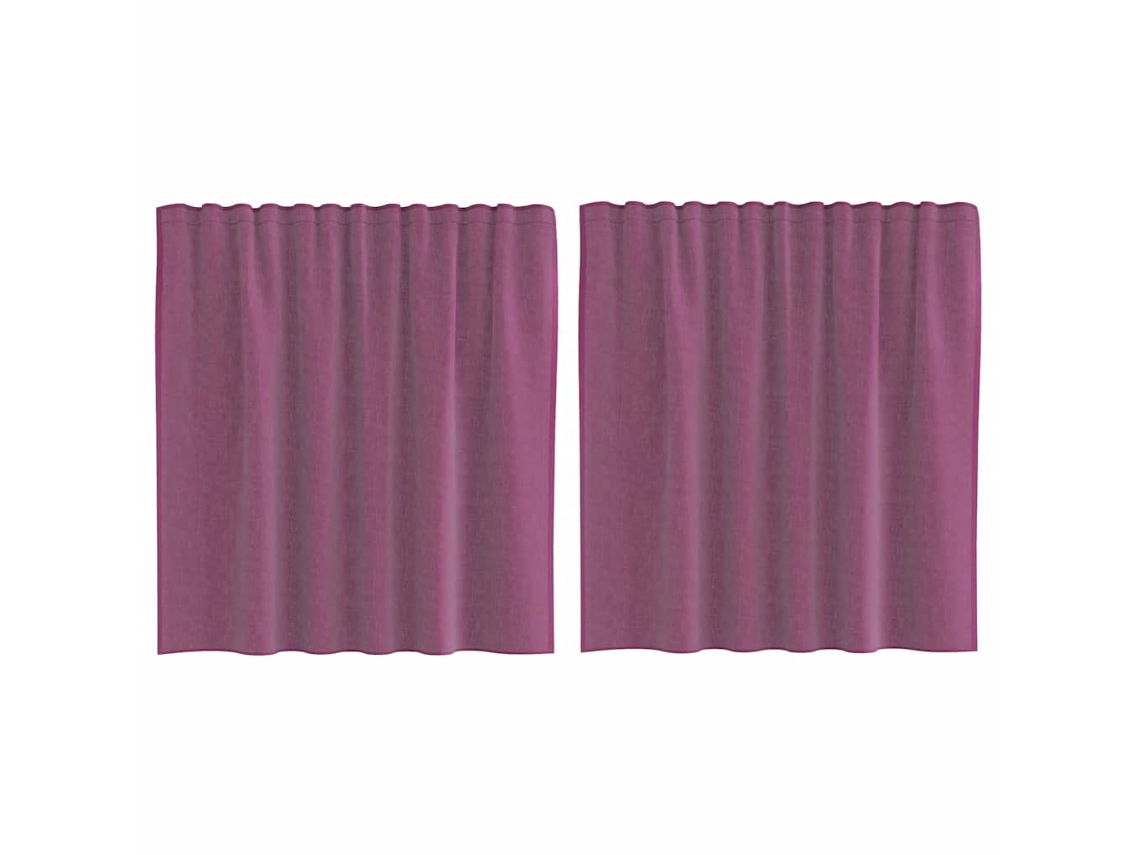 Cortinas de Voile com Bolsos para Varão 2 Pcs Roxo MAISON EXCLUSIVE