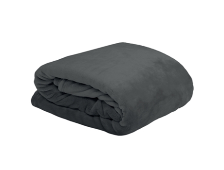Manta DOUDOU 220x240cm Antracite 400g — 100% Poliéster