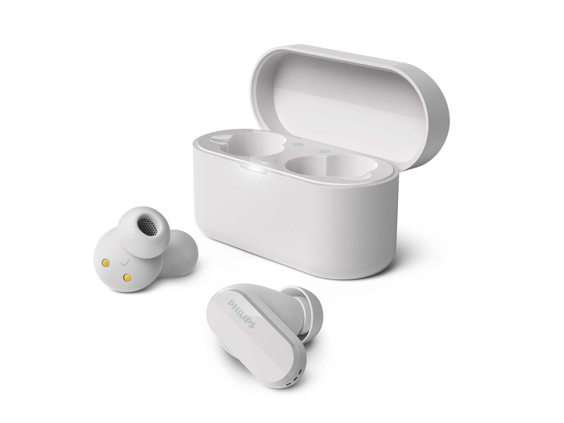Auriculares Casco Stereo Tws Dentro Oído PHILIPS True Wireless Bluetooth Branco