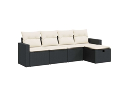 Garden Sofa Set, Garden Sofa Sets Vidaxl Preto Rattan / Vime (n/a)