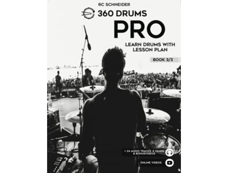 Livro PRO Learn Drums with Lesson Plan de Rc Schneider (Inglês)