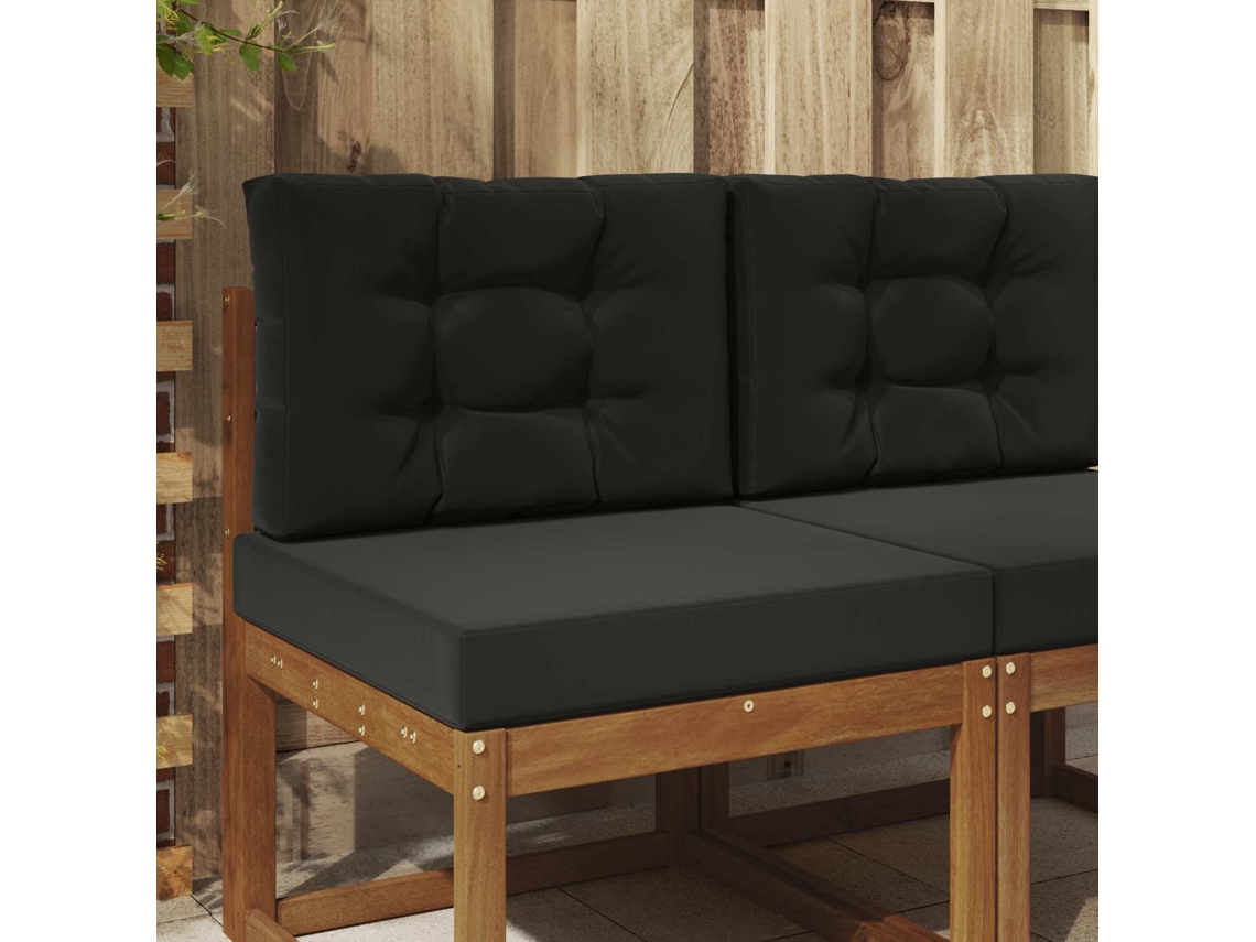 Vidaxl Almofada Para Sofá Externo Poliéster Preto 60 X 60 Cm