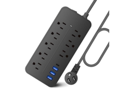 Protetor Contra Surtos 12 em 1 Painel de Tomadas 8 Tomadas 4 USB com Carregamento Inteligente | S/MARCA