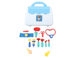 Kit Médico Infantil 13pcs Branco Portátil com Bordas Suaves S/MARCA