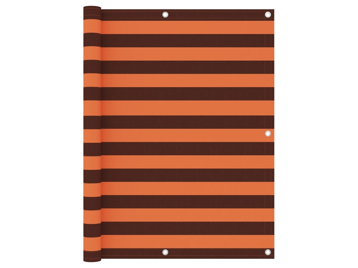 Vidaxl Tela De Varanda 120x500 Cm Tecido Oxford Laranja E Castanho