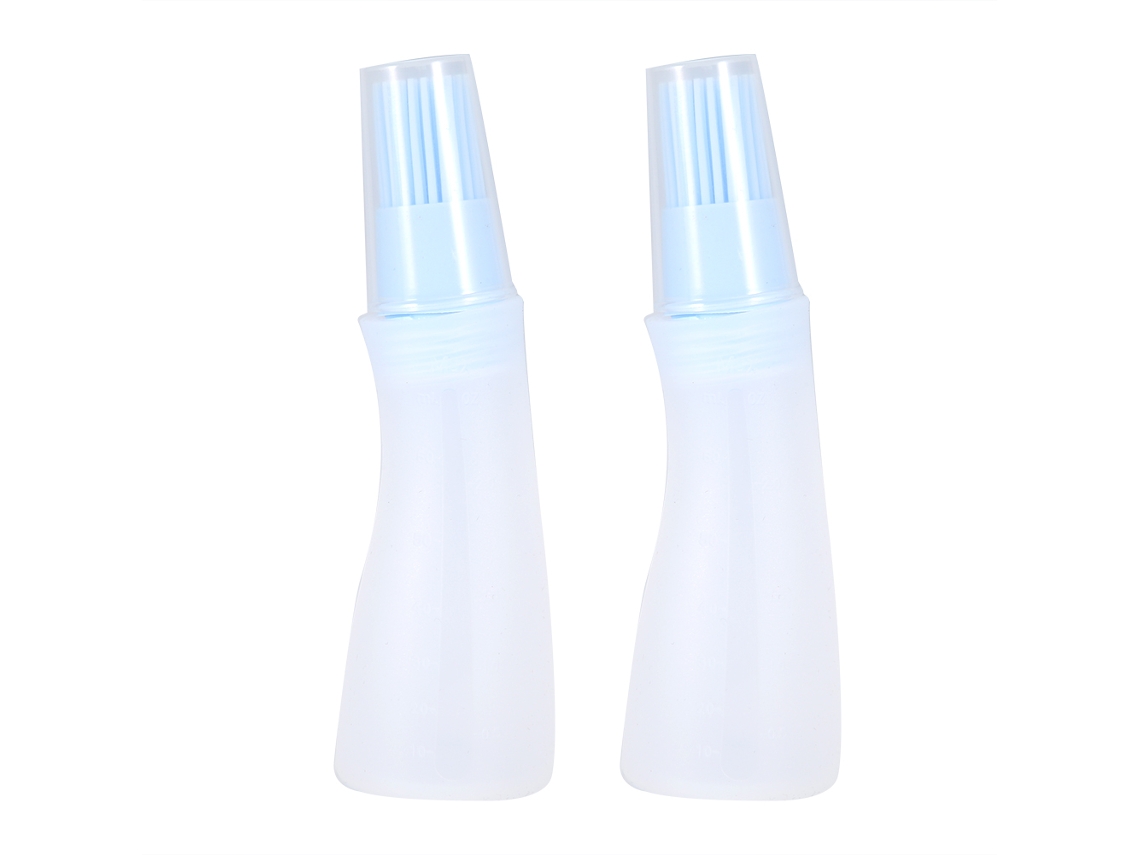 Garrafa de Óleo Silicone com Pincel para Churrasco e Cozinha Resistente S/MARCA