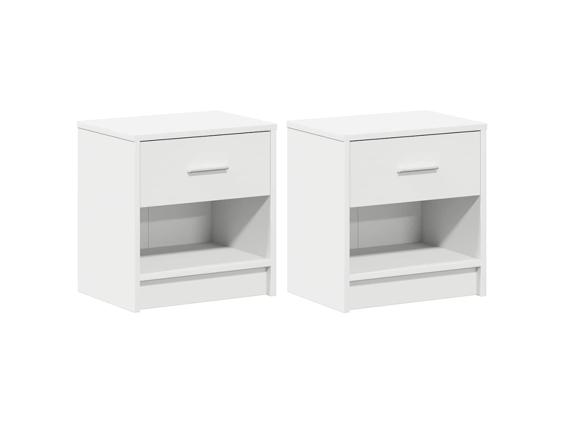 Bedside Cabinet, Bedside Cabinets Vidaxl Preto Madeira Processada (n/a)