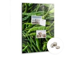 Lousa Magnética Pimentões Verdes Para O Quarto Das Crianças Espelharte (40x60 Cm)