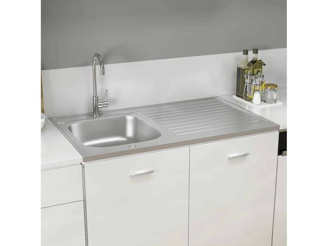 Lava Louça Cozinha Escorredor Aço Inox Prateado Lovely Home