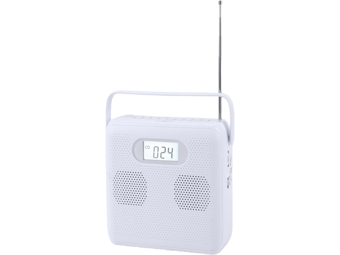 Leitor De Cd Portátil Tonysa Com Bluetooth, Rádio Fm E Alto-falantes Estéreo Integrados.